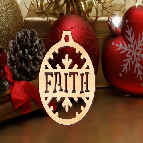 طرح برش لیزری ایمان کریسمس بابلز تزئینات کریسمس زیور آلات - laser cut faith christmas baubles decoration christmas ornaments ve - برای دستگاه CNC چوب و لیزر (سی ان سی)