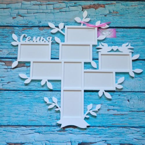 طرح قاب عکس درخت خانوادگی برش لیزری قالب - laser cut family tree photo frame template ve - برای دستگاه CNC چوب و لیزر (سی ان سی)