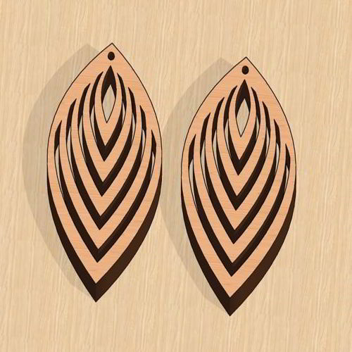 طرح گوشواره فانتزی برش لیزری ولنتاین هدیه - laser cut fancy earrings valentine gift - برای دستگاه CNC چوب و لیزر (سی ان سی)