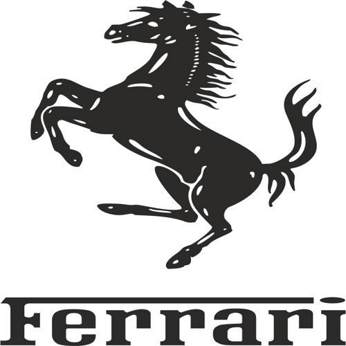 طرح برش لیزری لوگوی فراری - laser cut ferrari logo ve - برای دستگاه CNC چوب و لیزر (سی ان سی)