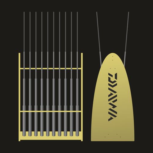 طرح نگهدارنده میله ماهیگیری برش لیزری - laser cut fishing pole holder ve - برای دستگاه CNC چوب و لیزر (سی ان سی)
