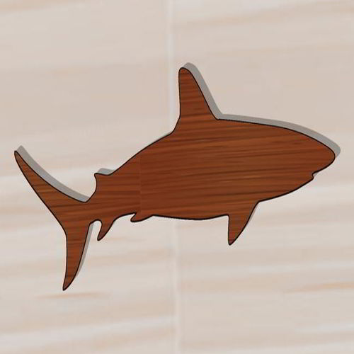 طرح برش لیزری چوب ماهی دوبعدی شکل - laser cut fish wood 2d shape - برای دستگاه CNC چوب و لیزر (سی ان سی)