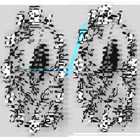 طرح ساعت دیواری گل پرنده برش لیزری - laser cut floral bird clock ve - برای دستگاه CNC چوب و لیزر (سی ان سی)