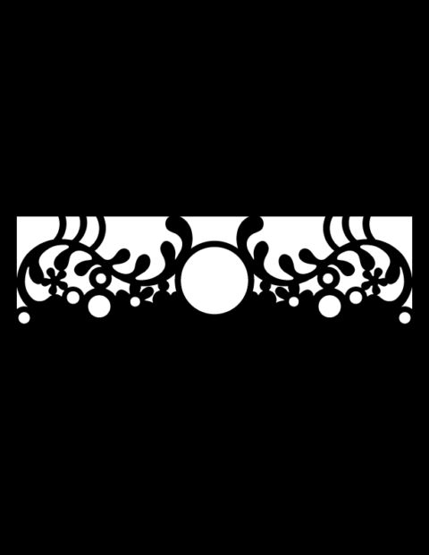 طرح حاشیه گل برش لیزری - laser cut floral border design 2 - برای دستگاه CNC چوب و لیزر (سی ان سی)