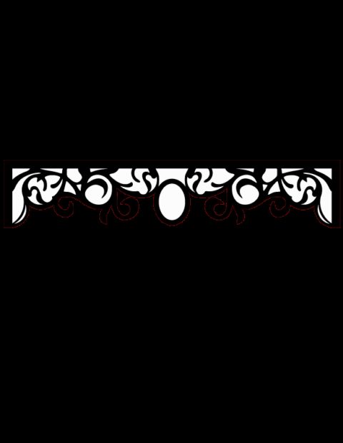 طرح حاشیه گل برش لیزری 7 - laser cut floral border design 7 - برای دستگاه CNC چوب و لیزر (سی ان سی)