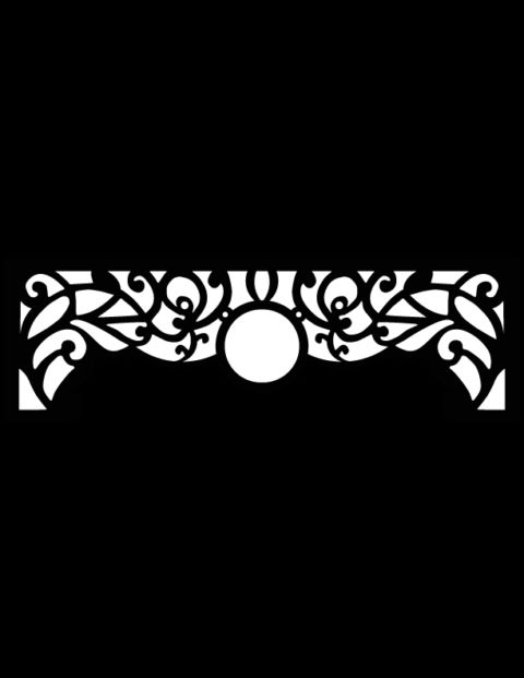 طرح حاشیه گل برش لیزری 8 - laser cut floral border design 8 - برای دستگاه CNC چوب و لیزر (سی ان سی)