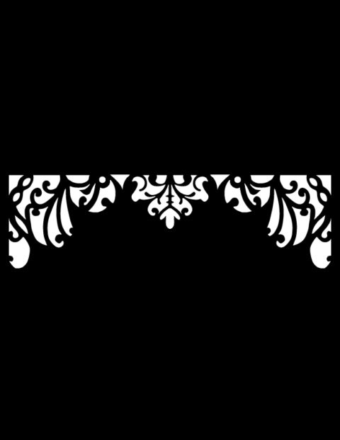 طرح برش لیزری حاشیه گلدار طرح - laser cut floral border design 10 - برای دستگاه CNC چوب و لیزر (سی ان سی)