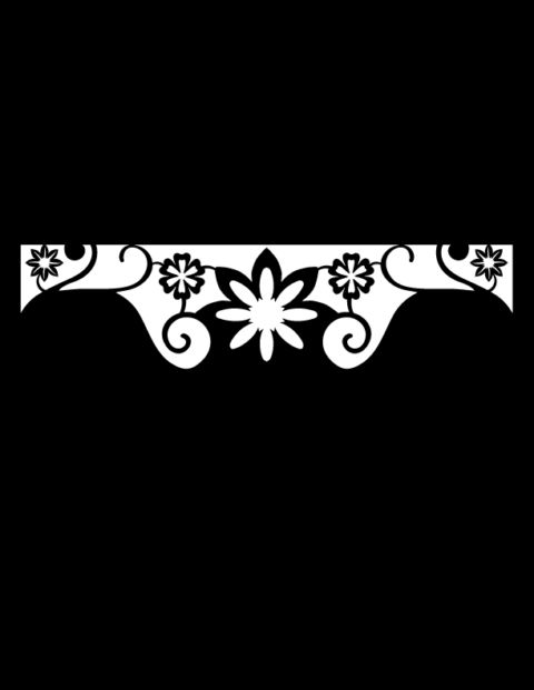 طرح برش لیزری حاشیه گلدار - laser cut floral border design 15 - برای دستگاه CNC چوب و لیزر (سی ان سی)