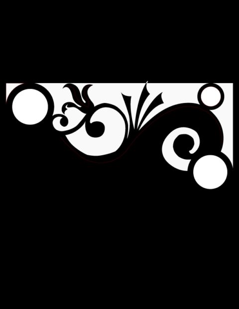 طرح حاشیه گل برش لیزری - laser cut floral border design 21 - برای دستگاه CNC چوب و لیزر (سی ان سی)