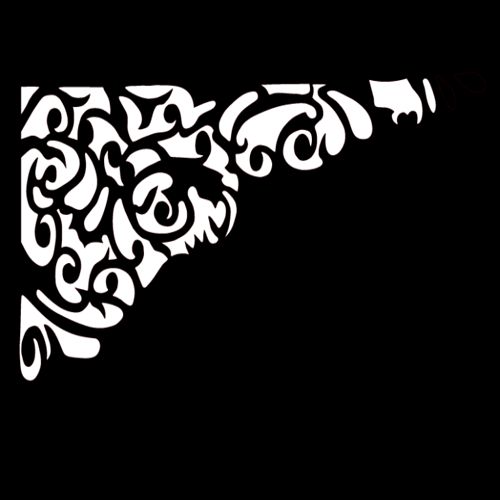 طرح حاشیه گل برش لیزری - laser cut floral border design 25 - برای دستگاه CNC چوب و لیزر (سی ان سی)