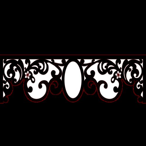 طرح حاشیه گل برش لیزری - laser cut floral border design 26 - برای دستگاه CNC چوب و لیزر (سی ان سی)