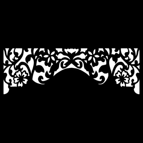 طرح برش لیزری حاشیه گلدار طرح 30 - laser cut floral border design 30 - برای دستگاه CNC چوب و لیزر (سی ان سی)