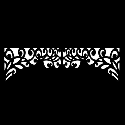 طرح حاشیه گل برش لیزری - laser cut floral border design 33 - برای دستگاه CNC چوب و لیزر (سی ان سی)