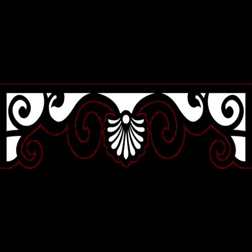 طرح حاشیه گل برش لیزری - laser cut floral border design 34 - برای دستگاه CNC چوب و لیزر (سی ان سی)