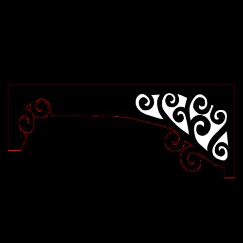 طرح حاشیه گل برش لیزری - laser cut floral border design 37 - برای دستگاه CNC چوب و لیزر (سی ان سی)