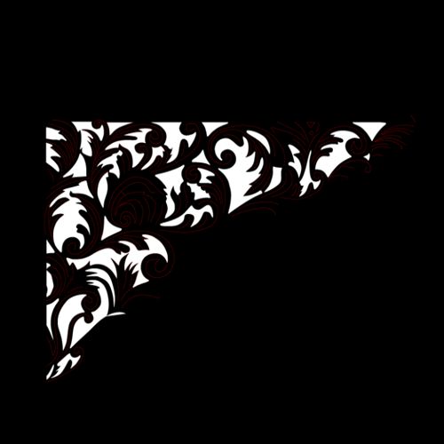 طرح حاشیه گل برش لیزری - laser cut floral border design 43 - برای دستگاه CNC چوب و لیزر (سی ان سی)