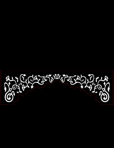 طرح حاشیه گل برش لیزری - laser cut floral border design 44 - برای دستگاه CNC چوب و لیزر (سی ان سی)