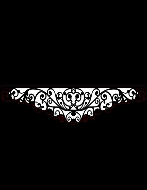 طرح حاشیه گل برش لیزری - laser cut floral border design 45 - برای دستگاه CNC چوب و لیزر (سی ان سی)