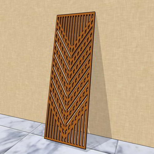 طرح برش لیزری گل جلی دیواری پنل - laser cut floral jali wall panel - برای دستگاه CNC چوب و لیزر (سی ان سی)