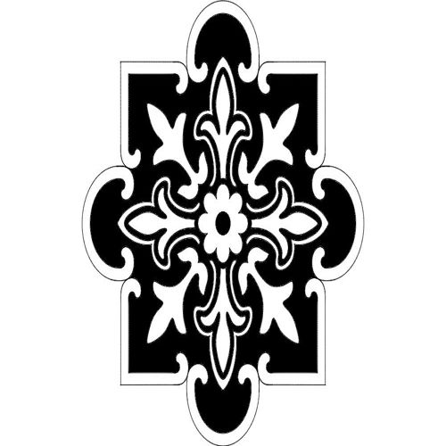 طرح گل برش لیزری تزئینی هنری - laser cut floral pattern decorative art - برای دستگاه CNC چوب و لیزر (سی ان سی)