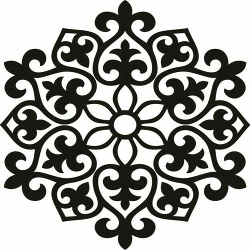طرح گلدار برش لیزری شابلون - laser cut floral pattern stencil - برای دستگاه CNC چوب و لیزر (سی ان سی)