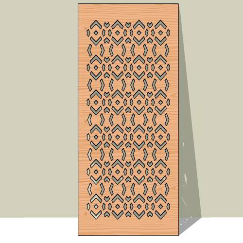 طرح گل برش لیزری درز گلدار گریل اتاق جداکننده جرقه - laser cut floral seamless pattern grill room separator - برای دستگاه CNC چوب و لیزر (سی ان سی)