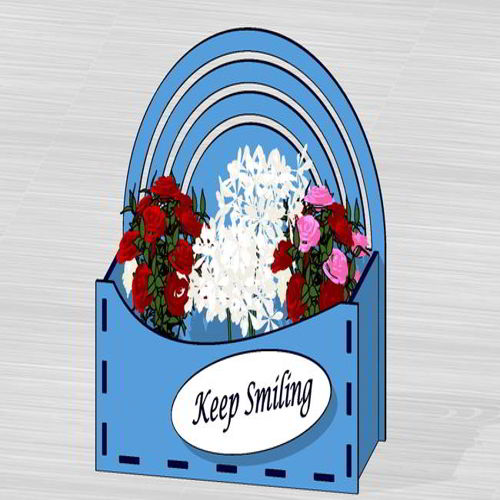 طرح سبد گل برش لیزری - laser cut flower baskets ve - برای دستگاه CNC چوب و لیزر (سی ان سی)