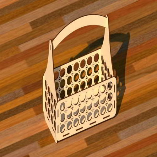 طرح سبد گل برش لیزری سبد گل چوبی سبد هدیه - laser cut flower basket wooden storage gift baskets ve - برای دستگاه CNC چوب و لیزر (سی ان سی)