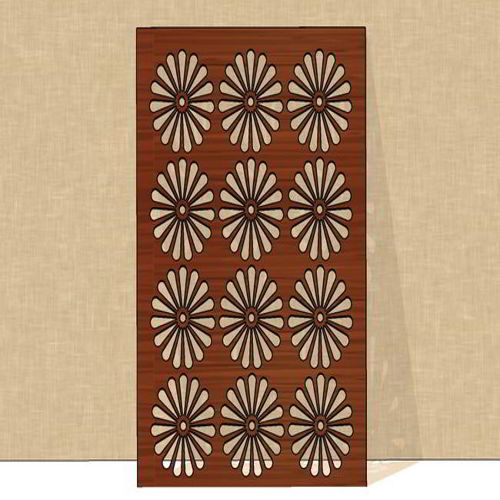 طرح گل برش لیزری کباب پز - laser cut flower design grill ve - برای دستگاه CNC چوب و لیزر (سی ان سی)