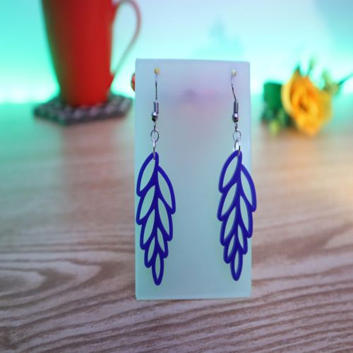 طرح گوشواره‌های گل برش لیزری با طرح - laser cut flower earrings design - برای دستگاه CNC چوب و لیزر (سی ان سی)