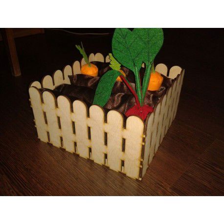 طرح قالب جعبه گل برش لیزری - laser cut flower fence box template - برای دستگاه CNC چوب و لیزر (سی ان سی)