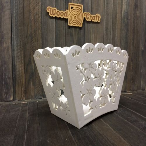 طرح گلدان گلدان برش لیزری - laser cut flowerpot plant holder ve - برای دستگاه CNC چوب و لیزر (سی ان سی)