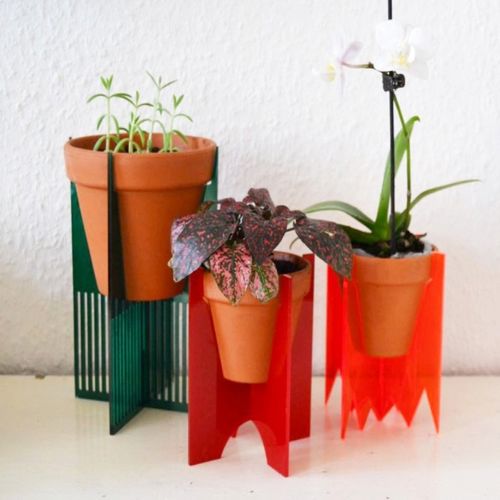 طرح پایه گلدان برش لیزری - laser cut flower pot stands ve - برای دستگاه CNC چوب و لیزر (سی ان سی)
