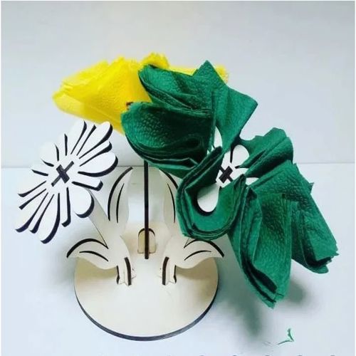 طرح laser-cut-flower-stand-napkin-holder-ve