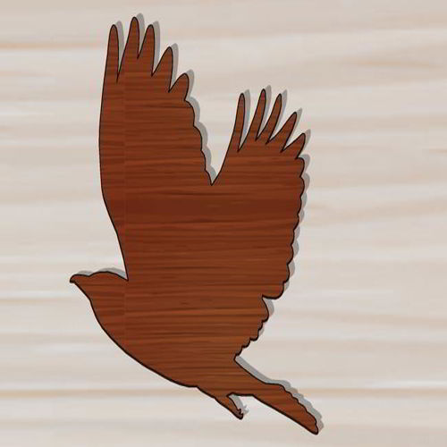 طرح برش لیزری پرنده در حال پرواز دوبعدی شکل - laser cut flyting bird 2d shape - برای دستگاه CNC چوب و لیزر (سی ان سی)