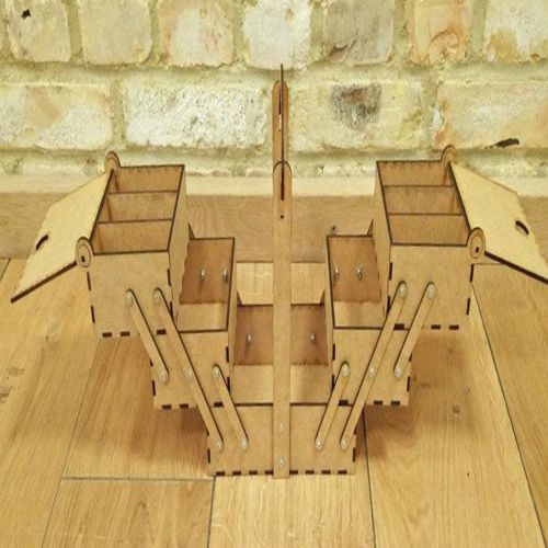 طرح مدل سه بعدی چوبی هدیه با برش لیزری و تاشو - laser cut folding organizer wooden gift 3d model 3d puzzle - برای دستگاه CNC چوب و لیزر (سی ان سی)