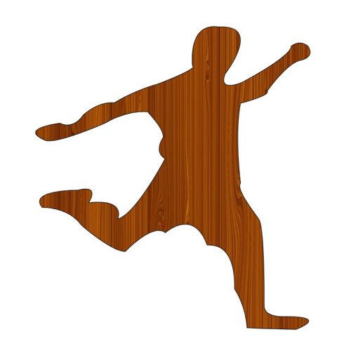 طرح برش لیزری فوتبالیست چوبی شکل - laser cut football player wooden shape ve - برای دستگاه CNC چوب و لیزر (سی ان سی)