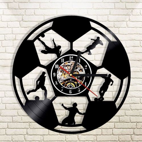 طرح ساعت دیواری فوتبالی و ورزشی laser-cut-football-wall-clock-sport-wall-clock-gift-for-soccer-lover-footballer-ve