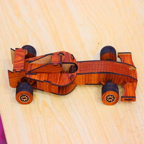 طرح برش لیزری ماشین فرمول یک سه بعدی پازل - laser cut formula one car 3d puzzle ve - برای دستگاه CNC چوب و لیزر (سی ان سی)