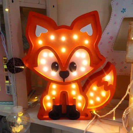 طرح چراغ خواب روباه برش لیزری لامپ - laser cut fox nightlight lamp ve - برای دستگاه CNC چوب و لیزر (سی ان سی)