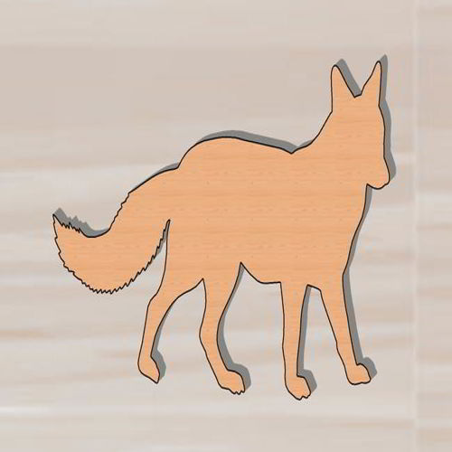 طرح برش لیزری چوب روباه دوبعدی شکل - laser cut fox wood 2d shape - برای دستگاه CNC چوب و لیزر (سی ان سی)