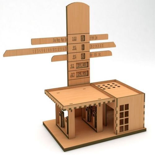 طرح تقویم سوخت رسانی برش لیزری - laser cut fueling calendar ve - برای دستگاه CNC چوب و لیزر (سی ان سی)