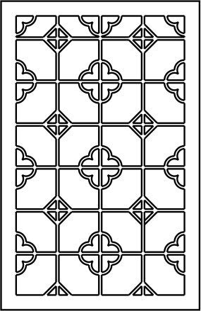 طرح قالب هندسی جلی برش لیزری - laser cut geometric jali template ve - برای دستگاه CNC چوب و لیزر (سی ان سی)
