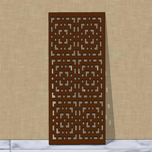 طرح هندسی برش لیزری گریل - laser cut geometric pattern grill ve - برای دستگاه CNC چوب و لیزر (سی ان سی)
