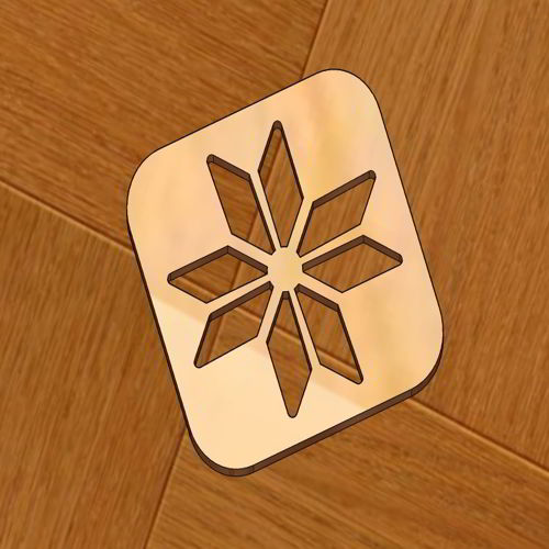 طرح زیرلیوانی‌های چای مربعی هندسی برش لیزری میلی‌متری - laser cut geometric square tea coasters 3mm - برای دستگاه CNC چوب و لیزر (سی ان سی)