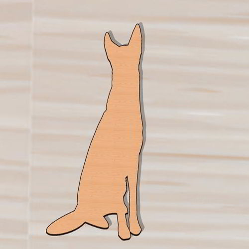 طرح چوب آلمانی شپرد برش لیزری دوبعدی شکل - laser cut german shepherd wood 2d shape - برای دستگاه CNC چوب و لیزر (سی ان سی)