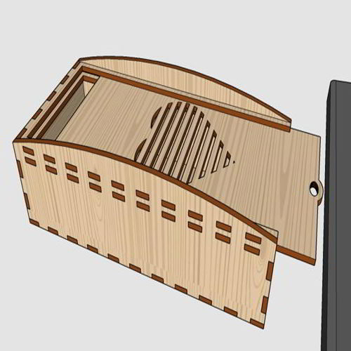 طرح جعبه مداد چوبی کادو برش لیزری جعبه - laser cut gift wooden pencil case pen holder box - برای دستگاه CNC چوب و لیزر (سی ان سی)