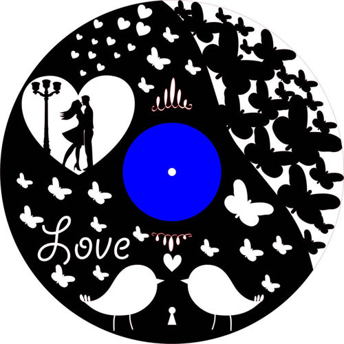 طرح قالب ساعت لیزر برش gotov lo - laser cut gotov love template clock ve - برای دستگاه CNC چوب و لیزر (سی ان سی)