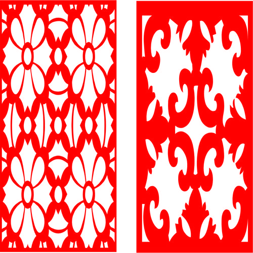 طرح دکوراسیون برش لیزری گریل طرح الگوی درز - laser cut grill design decoration pattern seamless ve - برای دستگاه CNC چوب و لیزر (سی ان سی)