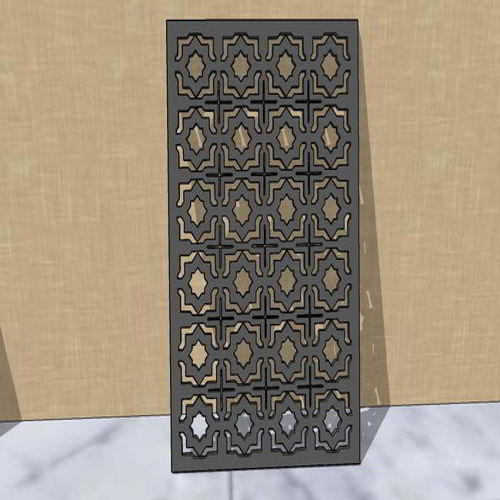 طرح برش لیزری گریل دیواری پانل پارتیشن شبکه الگوی جالی طرح ct - laser cut grill wall panel partition lattice pattern jali design vect - برای دستگاه CNC چوب و لیزر (سی ان سی)